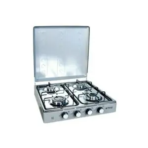 Itimat Table ou Fourno de cuisson 4 feux à gaz inox gris