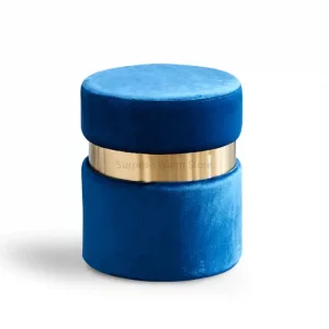 Tabouret moderne bleu doré