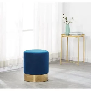 Pouf cylindrique royal blue