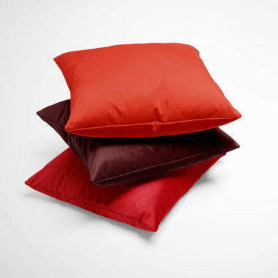 Coussin velours rouge