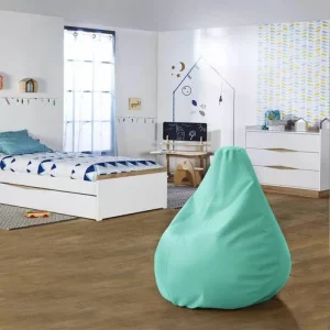 Pouf enfant vert eau