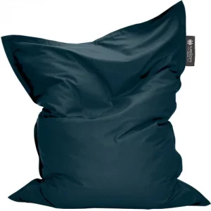 Pouf rectangle bleu petrole