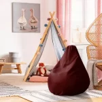 Pouf enfant bordeaux