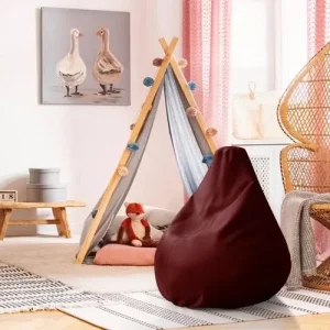 Pouf enfant bordeaux