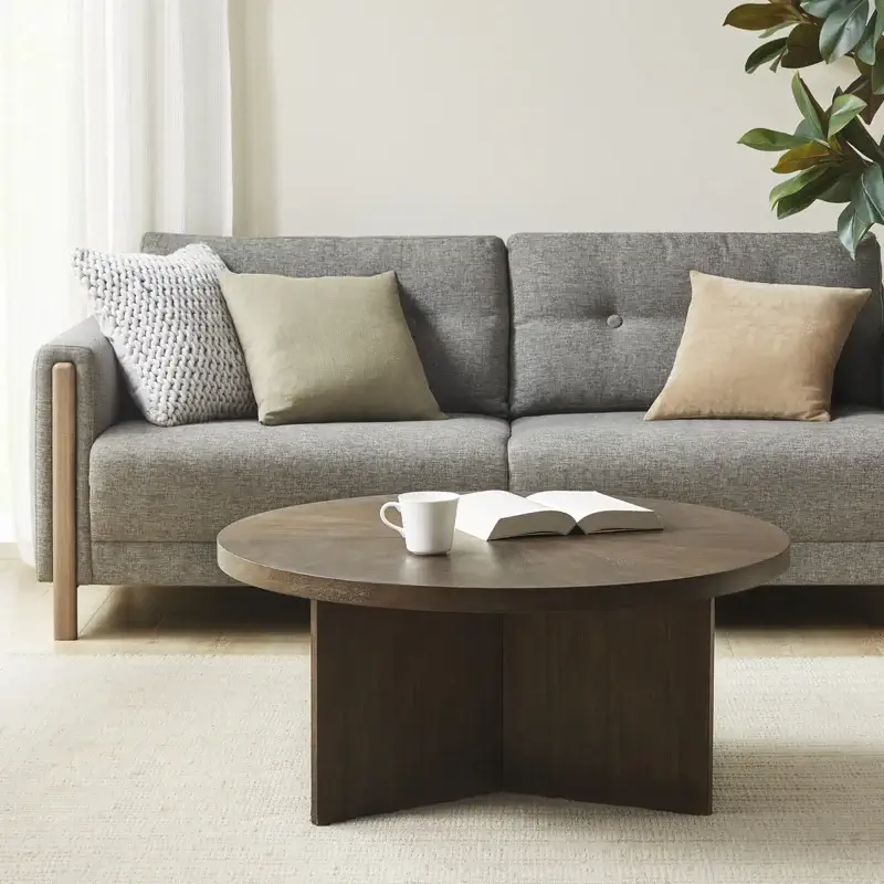Table basse marron noyer 90cm