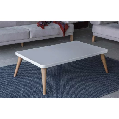 Table basse blanche 90cm