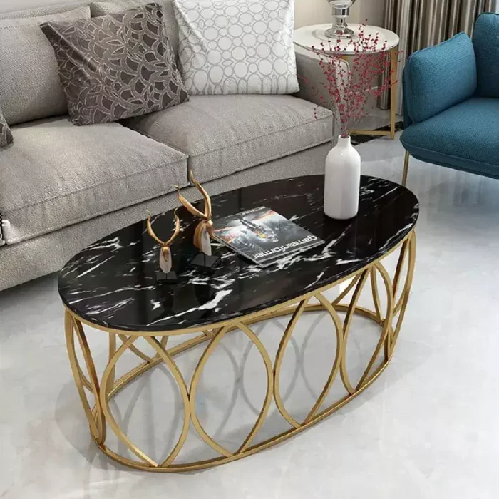 Table basse en marbre 80x40cm