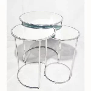 Table d'appoint trio silver