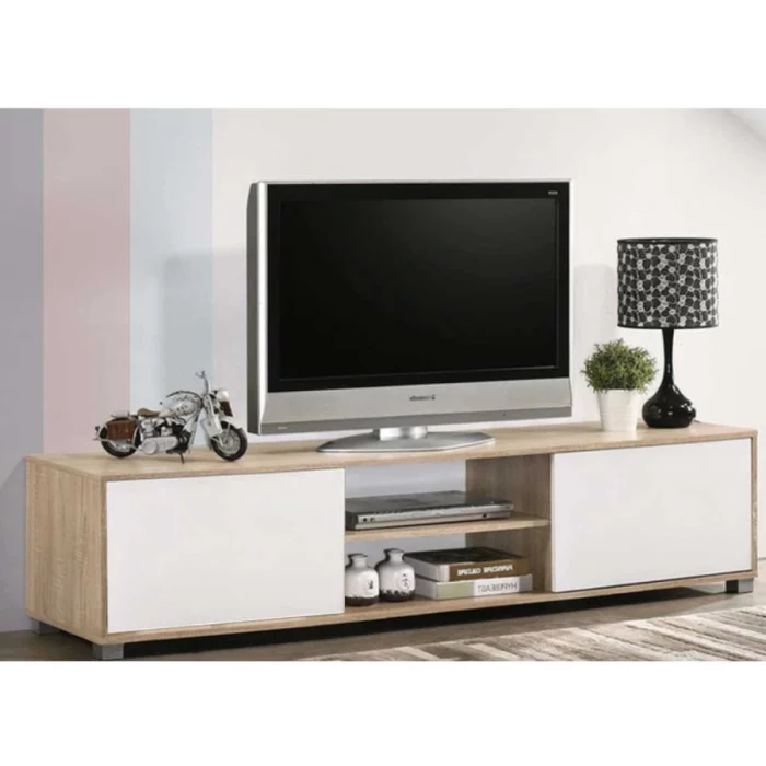 Meuble TV roca 160x40cm beige blanc - RM06