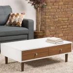 Table salon blanche/marron