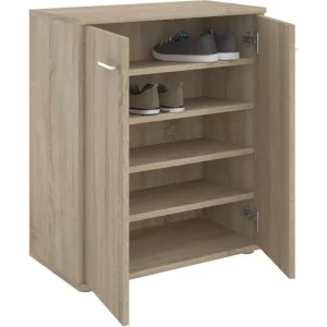Meuble à chaussures 4 étages 70cm chêne M70