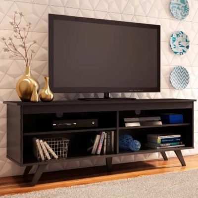 Meuble TV avec étagères 160/58cm noir - MTBB