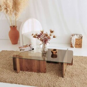 Table verre rectangulaire 100x60cm