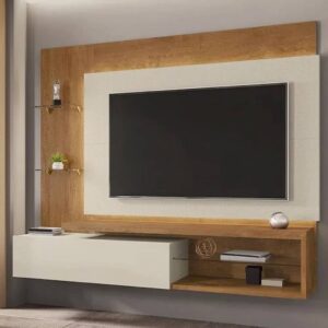 Meuble TV Mural en chêne-blanc MCB