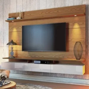 Meuble TV Mural marronc avec 3 portes