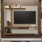 Meuble TV Mural en blanc chêne-BCH