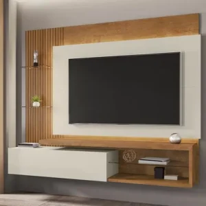 Meuble TV Mural en chêne-blanc MCB