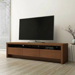 Meuble TV 3 tiroirs marron - MTV3T