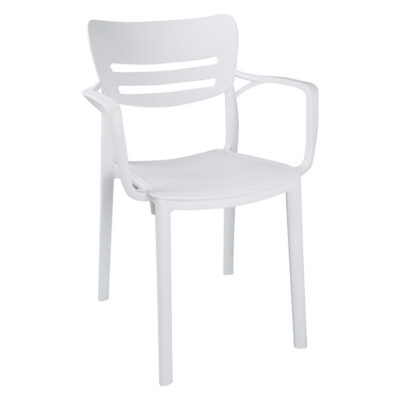 Chaise Pinar blanche pour cafés et restaurants