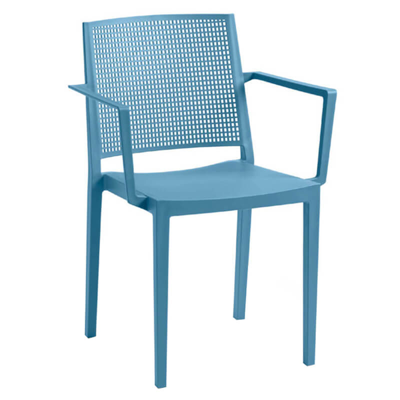 Chaise Grid bleu pour cafés et restaurants