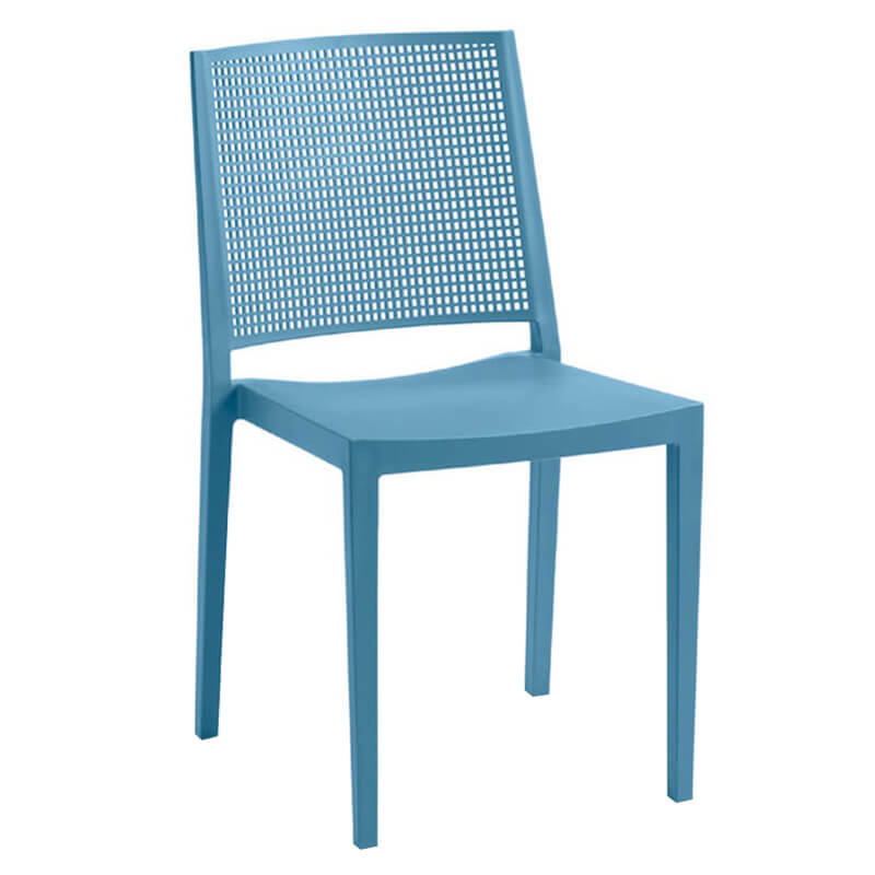 Chaise Grid bistrot bleu pour cafés et restaurants