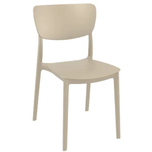 Chaise Yagmur beige pour cafés et restaurants