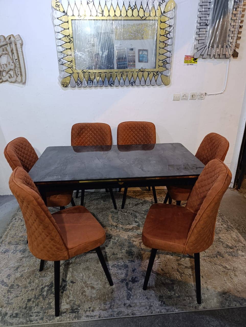 Table à manger extensible Gloss 6 chaises – Image 12