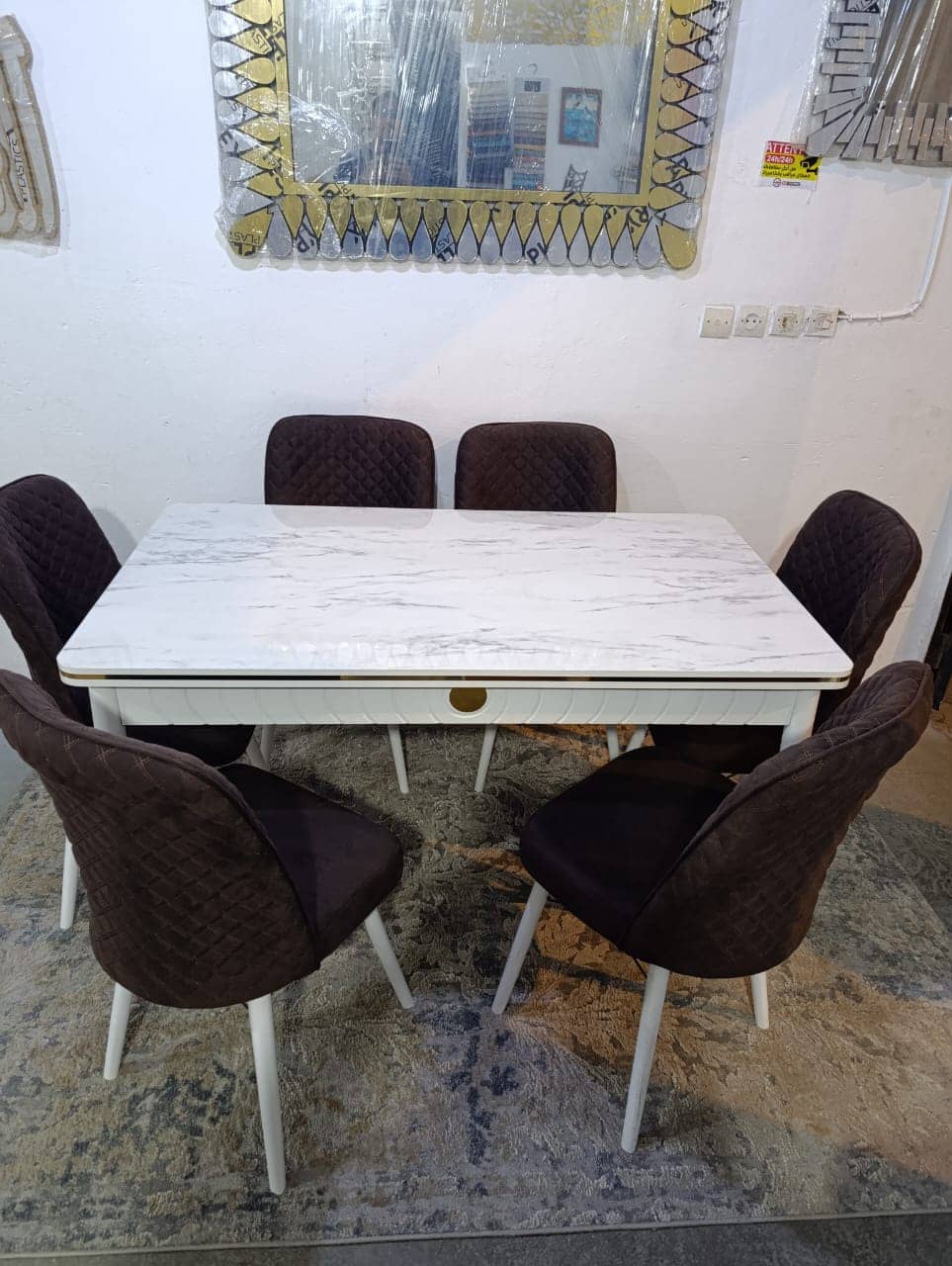 Table à manger extensible Gloss 6 chaises – Image 10