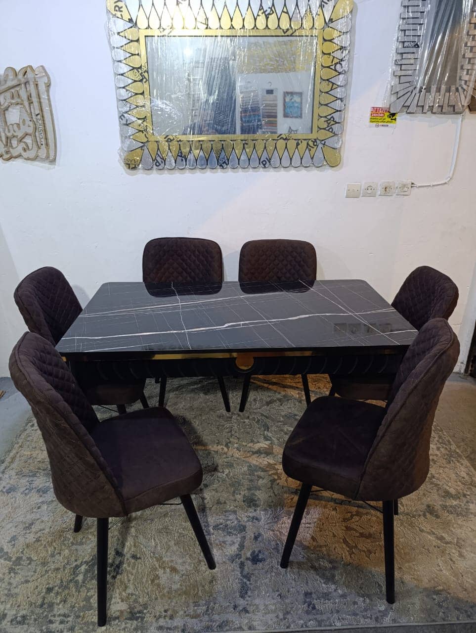 Table à manger extensible Gloss 6 chaises – Image 16