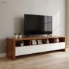 Meuble TV Blanc/noyer