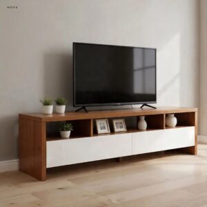 Meuble TV Blanc/noyer