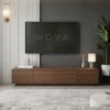 Meuble TV 160cm 4 portes marron - MTV4