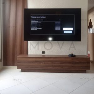 Meuble TV 160cm 4 portes marron - MTV4