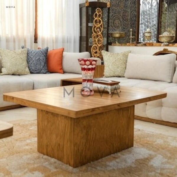 Table basse moderne chêne maroc