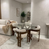 Table verre ronde 4 chaises chic