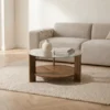 Table basse en verre 80cm