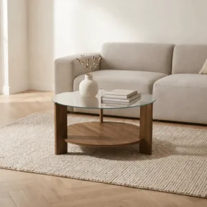 Table basse en verre 80cm