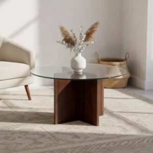 Table ronde verre 80cm