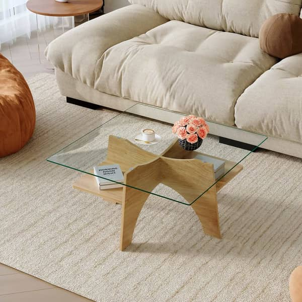 Table basse en verre 80cm