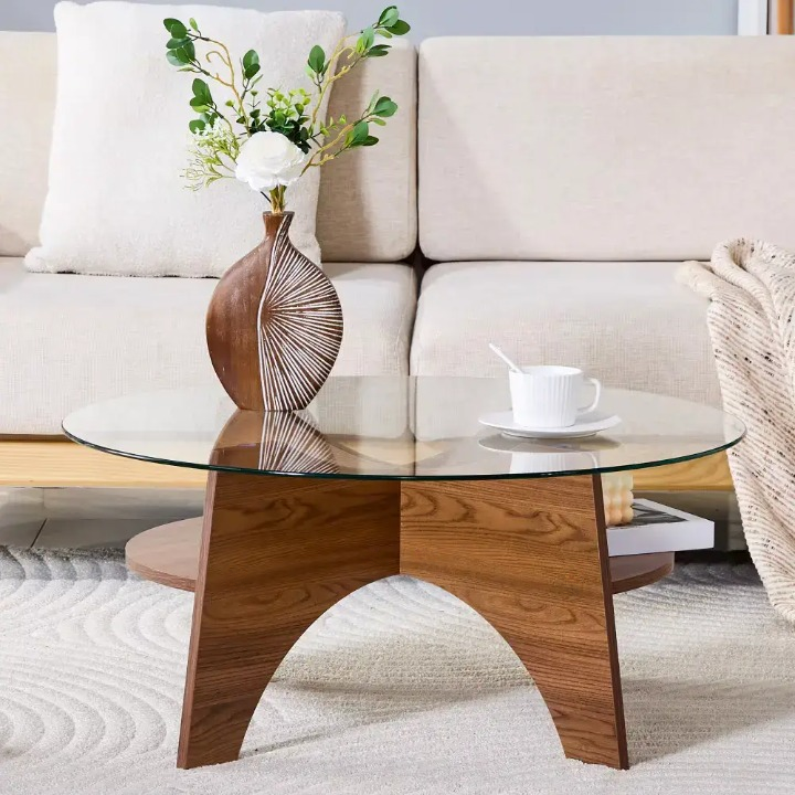 Table basse en verre 80cm