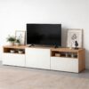 Meuble TV Blanc chêne
